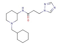 N-[1-(cyclohexylmethyl)-3-piperidinyl]-3-(1H-1,2,4-triazol-1-yl)propanamide