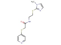 N-{2-[(1-methyl-1H-imidazol-2-yl)thio]ethyl}-2-(pyridin-4-ylthio)acetamide