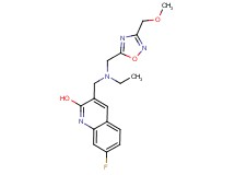 3-[(ethyl{[3-(methoxymethyl)-1,2,4-oxadiazol-5-yl]methyl}amino)methyl]-7-fluoro-2-quinolinol