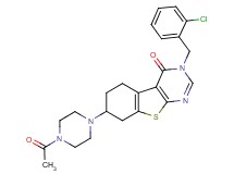 7-(4-acetyl-1-piperazinyl)-3-(2-chlorobenzyl)-5,6,7,8-tetrahydro[1]benzothieno[2,3-d]pyrimidin-4(3H)-one