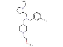 1-(1-ethyl-2-pyrrolidinyl)-N-{[1-(2-methoxyethyl)-4-piperidinyl]methyl}-N-(3-methylbenzyl)methanamine