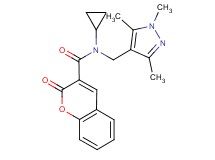 N-cyclopropyl-2-oxo-N-[(1,3,5-trimethyl-1H-pyrazol-4-yl)methyl]-2H-chromene-3-carboxamide