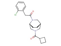 (1S*,5R*)-6-[(2-chlorophenyl)acetyl]-3-(cyclobutylcarbonyl)-3,6-diazabicyclo[3.2.2]nonane