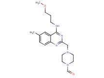 4-({4-[(3-methoxypropyl)amino]-6-methyl-2-quinazolinyl}methyl)-1-piperazinecarbaldehyde