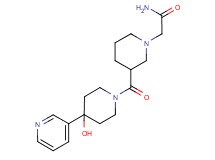 2-(3-{[4-hydroxy-4-(3-pyridinyl)-1-piperidinyl]carbonyl}-1-piperidinyl)acetamide