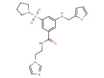 3-[(2-furylmethyl)amino]-N-[2-(1H-imidazol-1-yl)ethyl]-5-(1-pyrrolidinylsulfonyl)benzamide