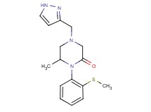 6-methyl-1-[2-(methylthio)phenyl]-4-(1H-pyrazol-3-ylmethyl)-2-piperazinone