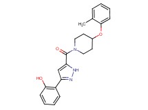 2-(5-{[4-(2-methylphenoxy)-1-piperidinyl]carbonyl}-1H-pyrazol-3-yl)phenol