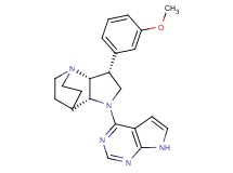 (3R*,3aR*,7aR*)-3-(3-methoxyphenyl)-1-(7H-pyrrolo[2,3-d]pyrimidin-4-yl)octahydro-4,7-ethanopyrrolo[3,2-b]pyridine