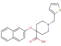 4-(2-naphthyloxy)-1-(2-thienylmethyl)piperidine-4-carboxylic acid