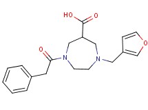 1-(3-furylmethyl)-4-(phenylacetyl)-1,4-diazepane-6-carboxylic acid