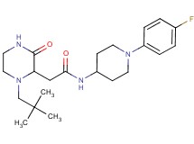 2-[1-(2,2-dimethylpropyl)-3-oxo-2-piperazinyl]-N-[1-(4-fluorophenyl)-4-piperidinyl]acetamide