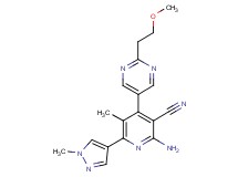 2-amino-4-[2-(2-methoxyethyl)pyrimidin-5-yl]-5-methyl-6-(1-methyl-1H-pyrazol-4-yl)nicotinonitrile