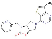 (3aS*,6aR*)-5-(7-methylthieno[3,2-d]pyrimidin-4-yl)-3-(pyridin-2-ylmethyl)hexahydro-2H-pyrrolo[3,4-d][1,3]oxazol-2-one