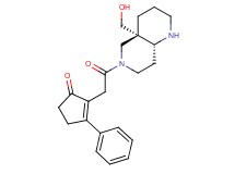 2-{2-[(4aS*,8aR*)-4a-(hydroxymethyl)octahydro-1,6-naphthyridin-6(2H)-yl]-2-oxoethyl}-3-phenyl-2-cyclopenten-1-one