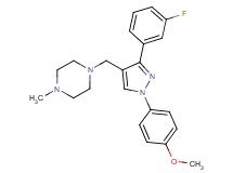 1-{[3-(3-fluorophenyl)-1-(4-methoxyphenyl)-1H-pyrazol-4-yl]methyl}-4-methylpiperazine