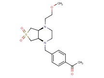 1-(4-{[(4aS*,7aR*)-4-(2-methoxyethyl)-6,6-dioxidohexahydrothieno[3,4-b]pyrazin-1(2H)-yl]methyl}phenyl)ethanone