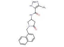 4-methyl-N-[1-(1-naphthylmethyl)-5-oxopyrrolidin-3-yl]-1H-imidazole-5-carboxamide