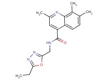 N-[(5-ethyl-1,3,4-oxadiazol-2-yl)methyl]-2,7,8-trimethyl-4-quinolinecarboxamide