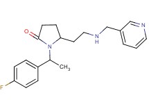 1-[1-(4-fluorophenyl)ethyl]-5-{2-[(3-pyridinylmethyl)amino]ethyl}-2-pyrrolidinone
