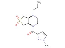 (4aS*,7aR*)-1-[(1-methyl-1H-pyrazol-3-yl)carbonyl]-4-propyloctahydrothieno[3,4-b]pyrazine 6,6-dioxide