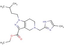 ethyl 1-(3-methylbutyl)-5-[(4-methyl-1H-imidazol-2-yl)methyl]-4,5,6,7-tetrahydro-1H-pyrazolo[4,3-c]pyridine-3-carboxylate