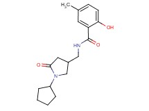 N-[(1-cyclopentyl-5-oxo-3-pyrrolidinyl)methyl]-2-hydroxy-5-methylbenzamide