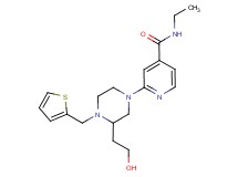 N-ethyl-2-[3-(2-hydroxyethyl)-4-(2-thienylmethyl)-1-piperazinyl]isonicotinamide