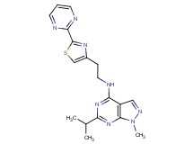 6-isopropyl-1-methyl-N-{2-[2-(2-pyrimidinyl)-1,3-thiazol-4-yl]ethyl}-1H-pyrazolo[3,4-d]pyrimidin-4-amine