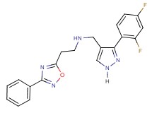 N-{[3-(2,4-difluorophenyl)-1H-pyrazol-4-yl]methyl}-2-(3-phenyl-1,2,4-oxadiazol-5-yl)ethanamine