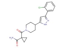 1-({4-[3-(2-chlorophenyl)-1H-pyrazol-5-yl]piperidin-1-yl}carbonyl)cyclopropanecarboxamide