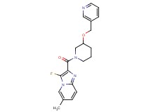 3-fluoro-6-methyl-2-{[3-(3-pyridinylmethoxy)-1-piperidinyl]carbonyl}imidazo[1,2-a]pyridine