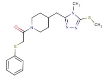 4-{[4-methyl-5-(methylthio)-4H-1,2,4-triazol-3-yl]methyl}-1-[(phenylthio)acetyl]piperidine