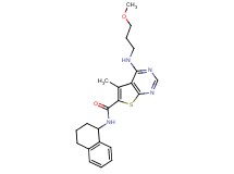 4-[(3-methoxypropyl)amino]-5-methyl-N-(1,2,3,4-tetrahydro-1-naphthalenyl)thieno[2,3-d]pyrimidine-6-carboxamide