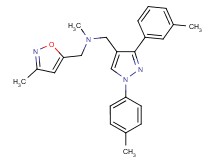 N-methyl-1-(3-methyl-5-isoxazolyl)-N-{[3-(3-methylphenyl)-1-(4-methylphenyl)-1H-pyrazol-4-yl]methyl}methanamine