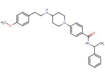 4-(4-{[2-(4-methoxyphenyl)ethyl]amino}-1-piperidinyl)-N-(1-phenylethyl)benzamide