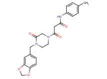 3-[4-(1,3-benzodioxol-5-ylmethyl)-3-oxopiperazin-1-yl]-N-(4-methylphenyl)-3-oxopropanamide