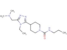 4-{5-[(dimethylamino)methyl]-4-ethyl-4H-1,2,4-triazol-3-yl}-N-propylpiperidine-1-carboxamide