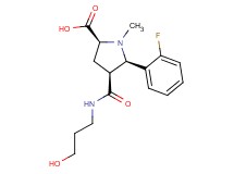 (2S*,4S*,5R*)-5-(2-fluorophenyl)-4-{[(3-hydroxypropyl)amino]carbonyl}-1-methylpyrrolidine-2-carboxylic acid