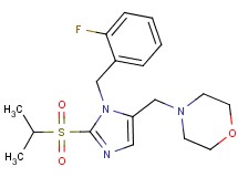 4-{[1-(2-fluorobenzyl)-2-(isopropylsulfonyl)-1H-imidazol-5-yl]methyl}morpholine