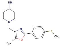 1-({5-methyl-2-[4-(methylthio)phenyl]-1,3-oxazol-4-yl}methyl)-4-piperidinamine dihydrochloride