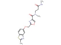 N-methyl-N-[3-(methylamino)-3-oxopropyl]-2-{[(2-methyl-1,3-benzothiazol-5-yl)oxy]methyl}-1,3-oxazole-4-carboxamide