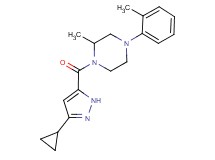 1-[(3-cyclopropyl-1H-pyrazol-5-yl)carbonyl]-2-methyl-4-(2-methylphenyl)piperazine