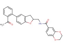 N-{[5-(2-acetylphenyl)-2,3-dihydro-1-benzofuran-2-yl]methyl}-2,3-dihydro-1,4-benzodioxine-6-carboxamide