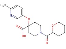 4-[(6-methylpyridin-3-yl)oxy]-1-(tetrahydro-2H-pyran-2-ylcarbonyl)piperidine-4-carboxylic acid