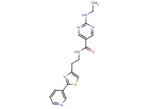 2-(ethylamino)-N-{2-[2-(3-pyridinyl)-1,3-thiazol-4-yl]ethyl}-5-pyrimidinecarboxamide