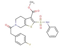 methyl 2-(anilinosulfonyl)-6-[(4-fluorophenyl)acetyl]-4,5,6,7-tetrahydrothieno[2,3-c]pyridine-3-carboxylate