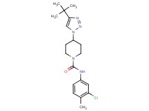 4-(4-tert-butyl-1H-1,2,3-triazol-1-yl)-N-(3-chloro-4-methylphenyl)piperidine-1-carboxamide
