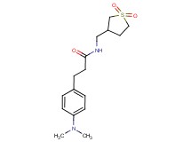 3-[4-(dimethylamino)phenyl]-N-[(1,1-dioxidotetrahydro-3-thienyl)methyl]propanamide