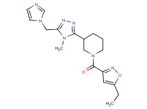 1-[(5-ethylisoxazol-3-yl)carbonyl]-3-[5-(1H-imidazol-1-ylmethyl)-4-methyl-4H-1,2,4-triazol-3-yl]piperidine